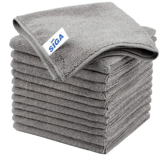 MR.SIGA Microfiber Cleaning Cloths, Streak Free Microfiber Towels, 12 Pack