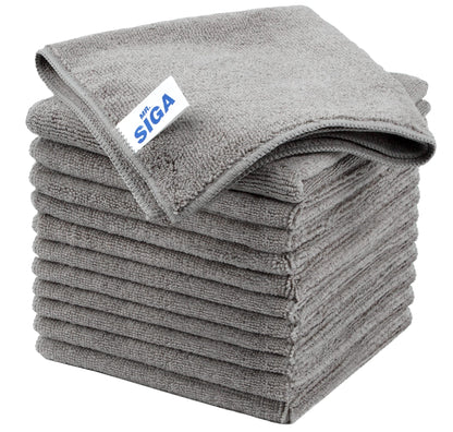 MR.SIGA Microfiber Cleaning Cloths, Streak Free Microfiber Towels, 12 Pack