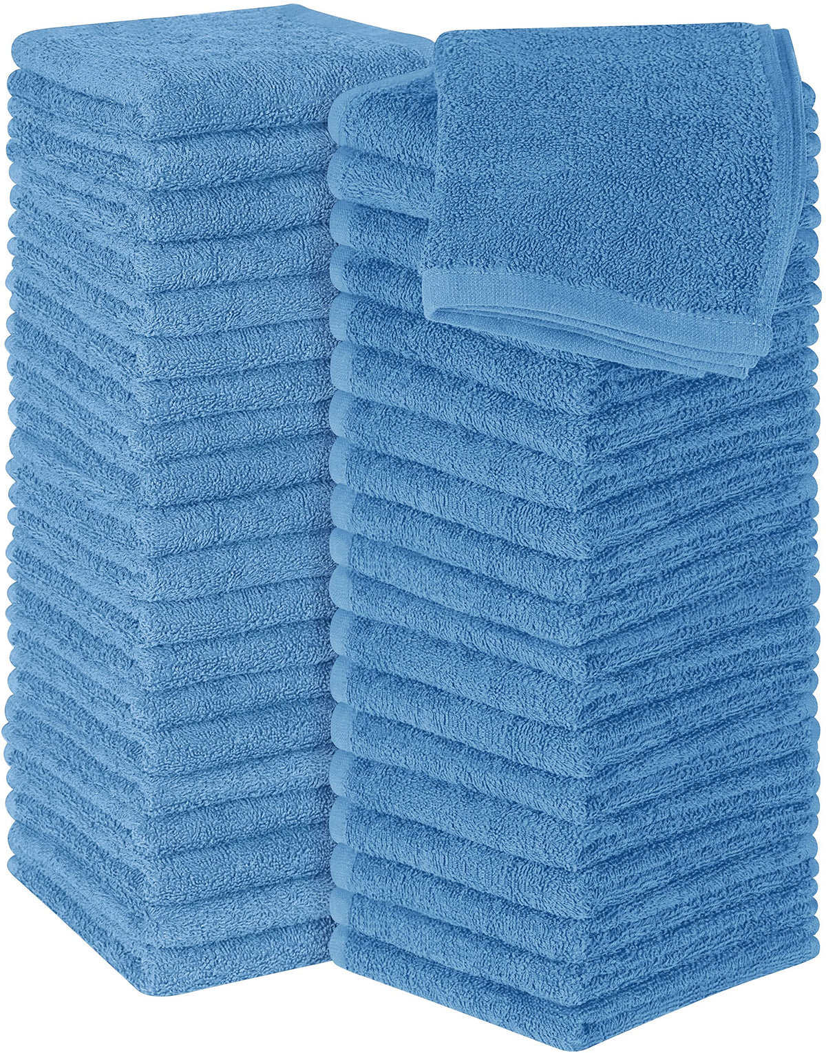 Utopia Towels 24 Pack Washcloths, 12x12 In, 100% Cotton, White