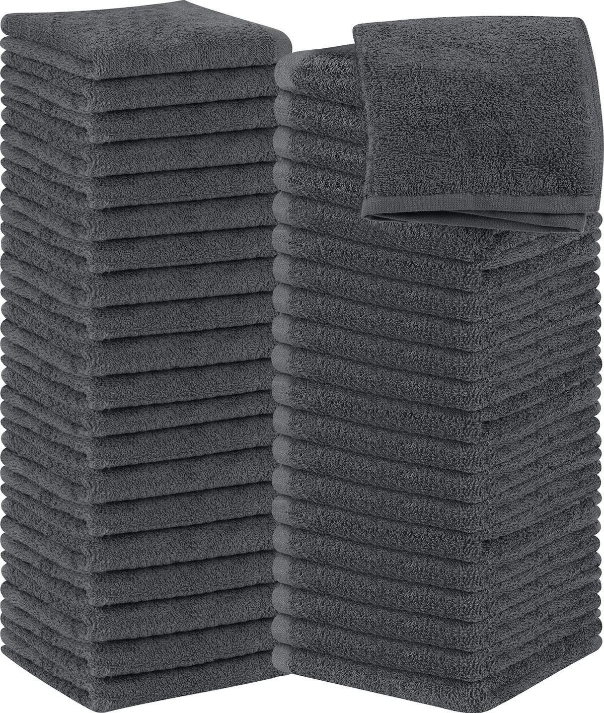 Utopia Towels 24 Pack Washcloths, 12x12 In, 100% Cotton, White