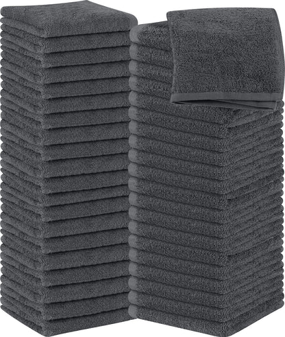 Utopia Towels 24 Pack Washcloths, 12x12 In, 100% Cotton, White