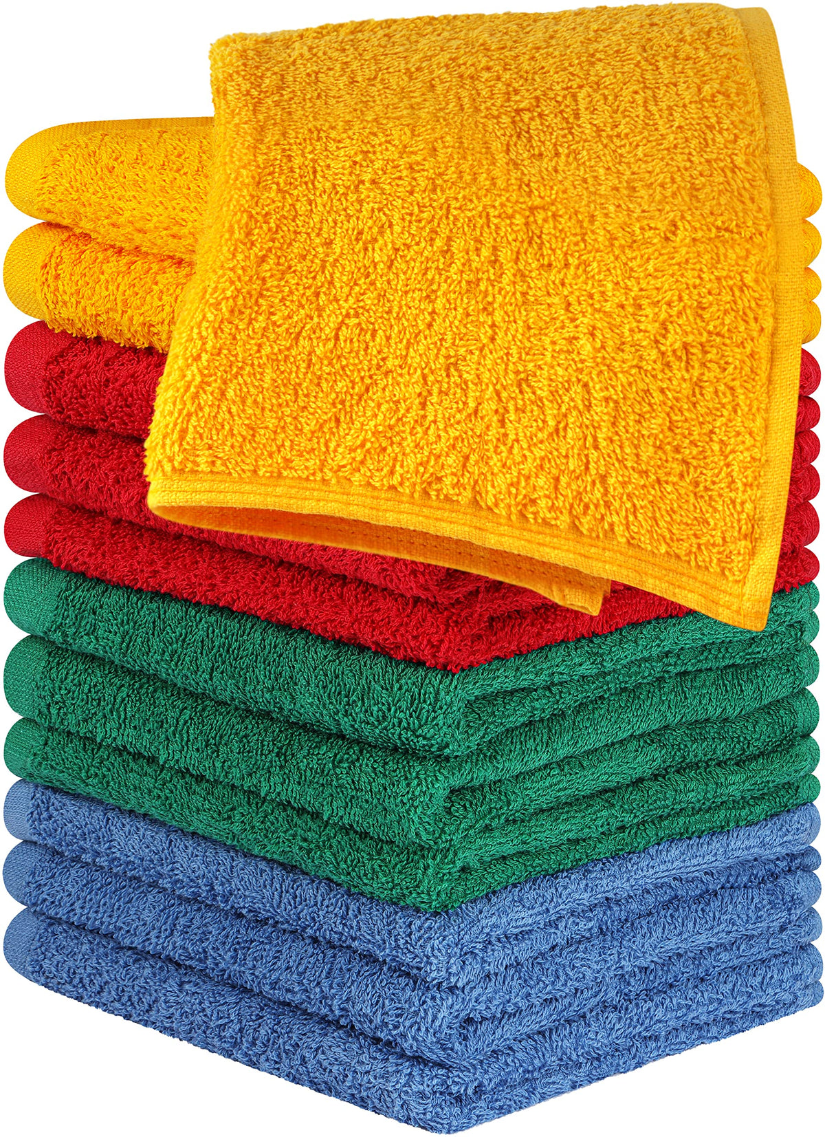 Utopia Towels 24 Pack Washcloths, 12x12 In, 100% Cotton, White