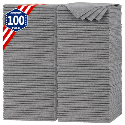FIXSMITH Microfiber Cleaning Cloth - Pack of 8, Size: 12 x 16 in, Multi-Functional Cleaning Towels, Highly Absorbent Cleaning Rags, Lint-Free, Streak-Free Cleaning Cloths for Car Kitchen Home