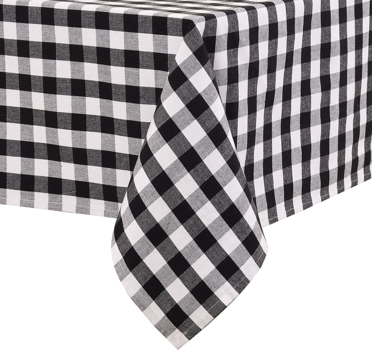 Urban Villa Tabletop Cover Kitchen Dining Tablecloth 100% Cotton Holiday Celebrations Wedding Dinner Parties White Rectangle 60X120 Inches 10-12 Seats Table Cloth